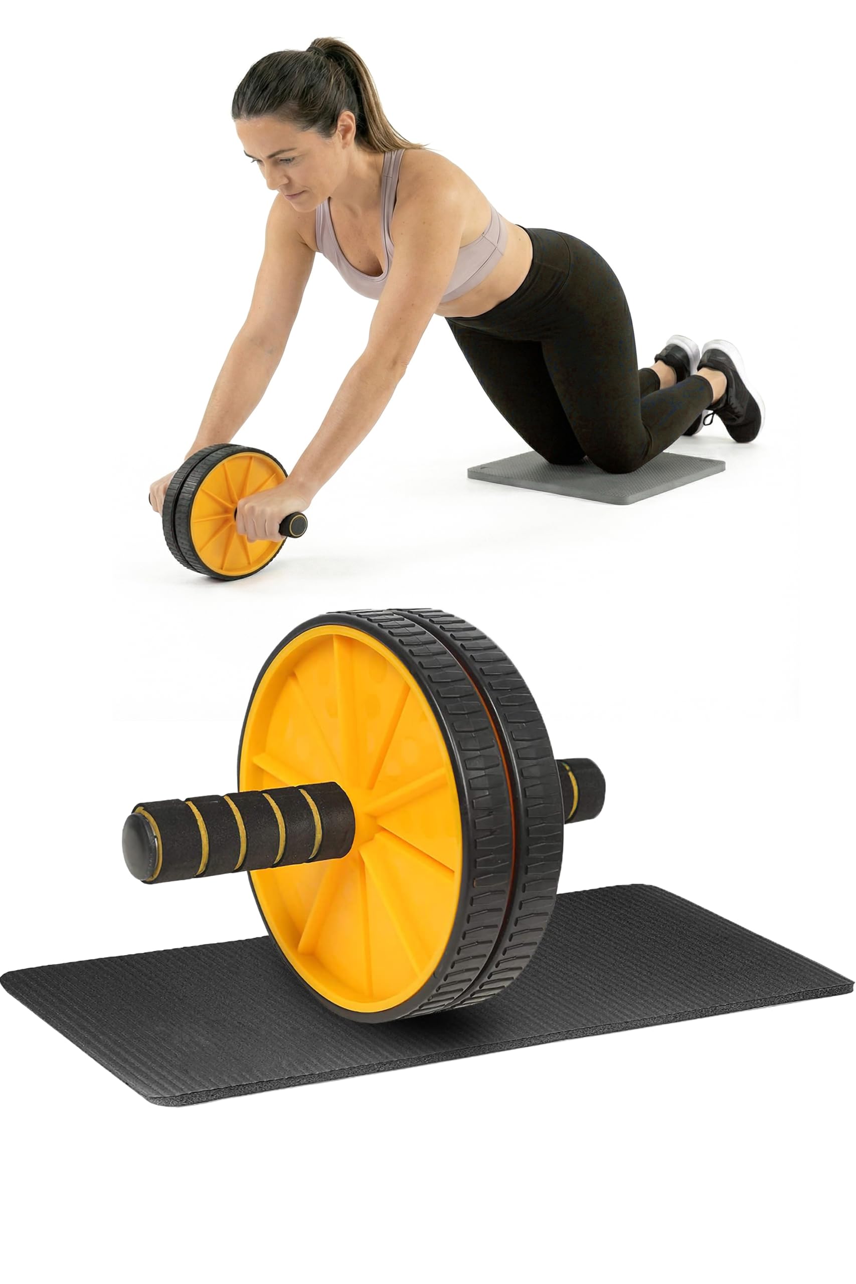 Fitness Karın Egzersiz Aleti Ab Roller 2X Tekerlekli Mekik Ev…