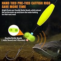 Vista 2 de Dovesun Catfish Rigs Santee Rig Catfish Float Rigs Circle Hooks 5/0 6/0 8/0 Catfishing Tackle 3pcs/6pcs