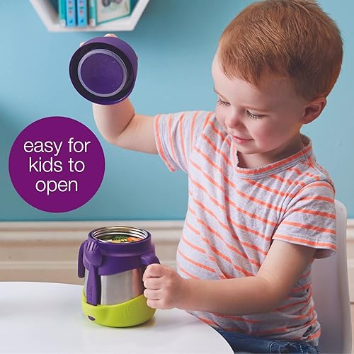 Miniatura 6 de b.box Tarro de alimentos aislado con tenedor para niños pequeños, recipiente fácil de abrir, acero inoxidable, más de 5 horas de temperaturas