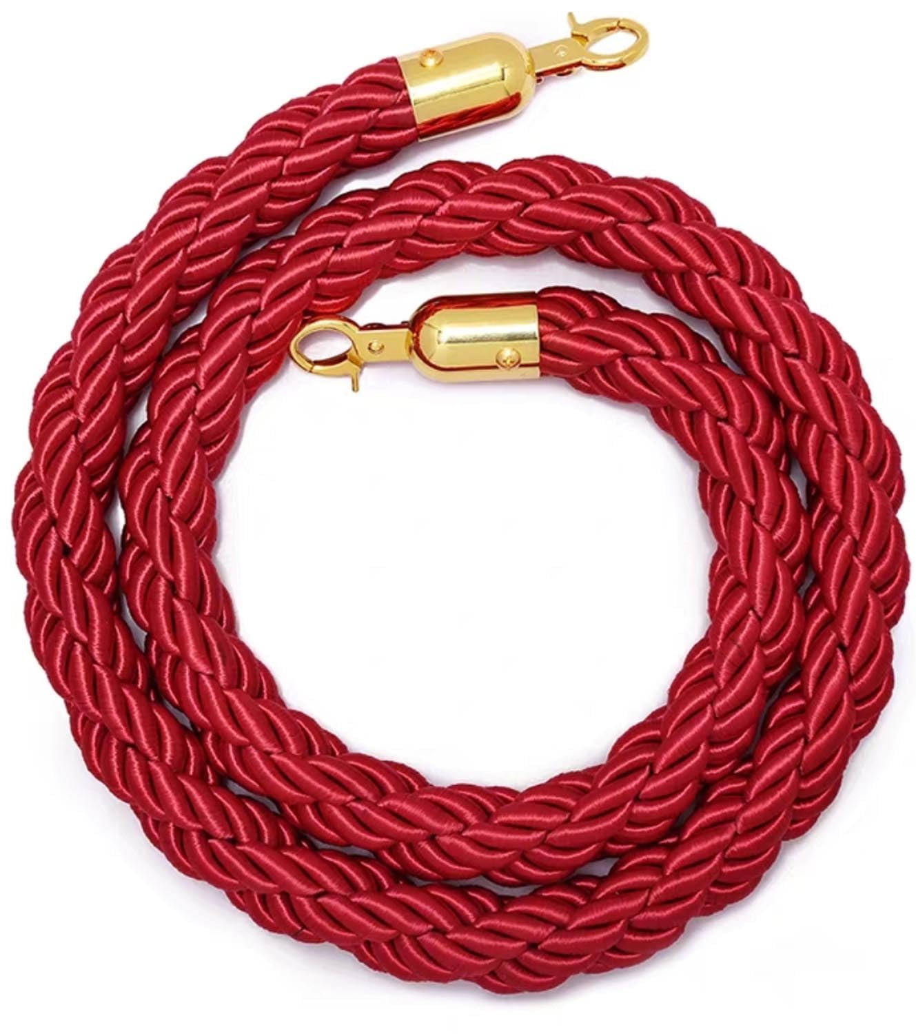 Crochet doré pour événements élégants et corde de sécurité