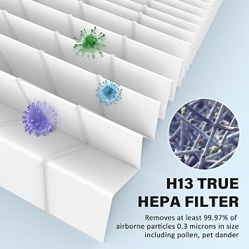 HAP603 Replacement Filter Compatible with ECOSELF HAP603 Air Purifier, White, 2 Pack