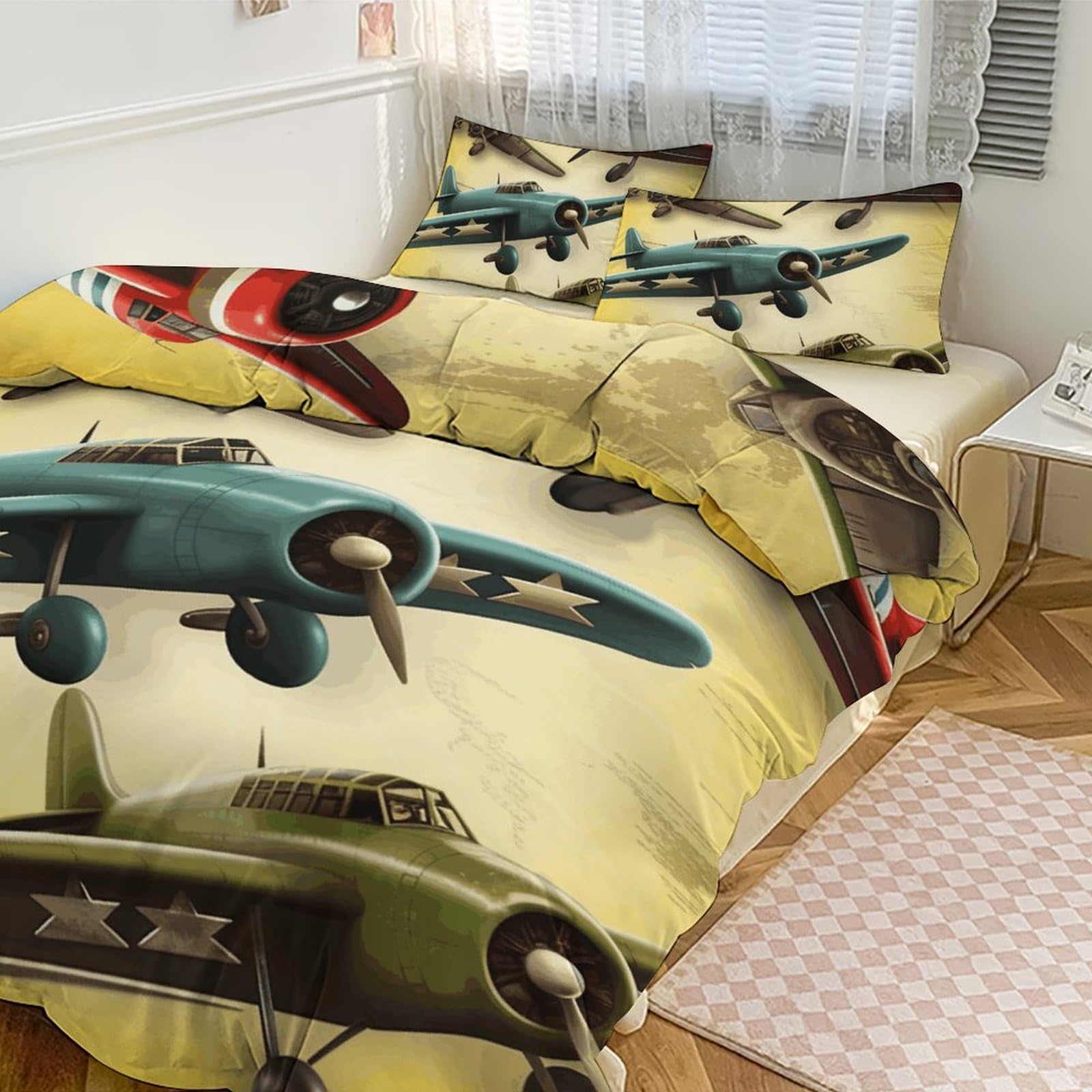 Housse de couette pour grand lit ultra douce et respirante avec zip