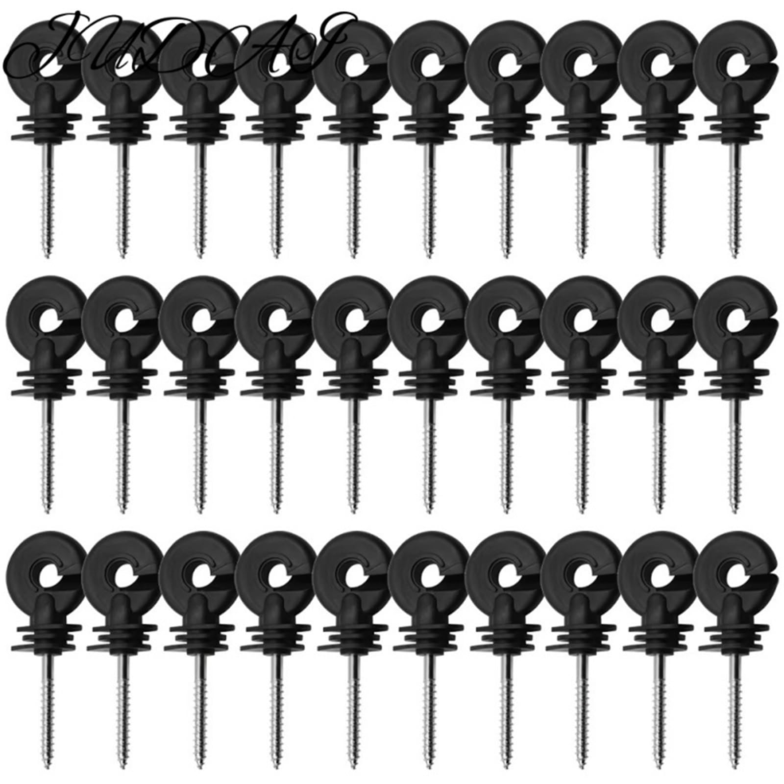 50 pezzi di isolatori for recinzione elettrica a traliccio da giardino for collegamenti cavi resistenti e sicuri, isolatore nero in acciaio al carbonio Per Trefoli