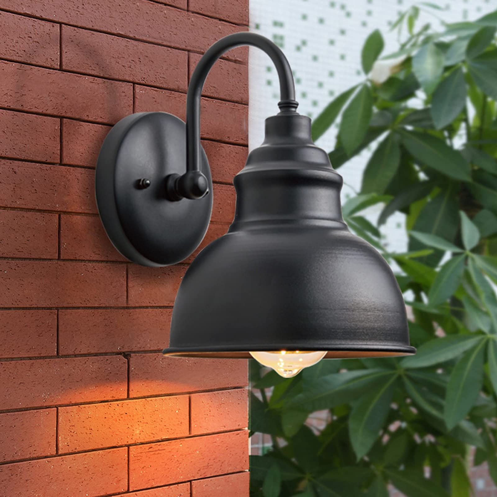 HELCEKOU Retro Outdoor Wall Lamp Waterproof Courtyard Villa Garden Corridor Aisle Balcony Gate Decoration