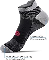 Vista 4 de PAPLUS Calcetines de compresión de tobillo para hombres y mujeres, 246 pares, calcetines de compresión de corte bajo con soporte para el tobillo