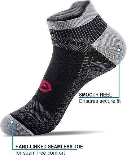 Miniatura 3 de PAPLUS Calcetines de compresión de tobillo para hombres y mujeres, 246 pares, calcetines de compresión de corte bajo con soporte para el tobillo