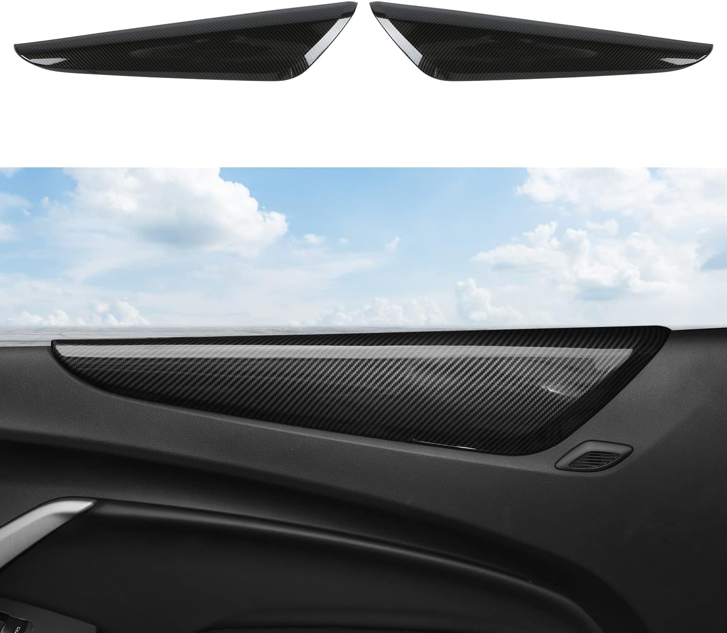 Inner Door Panel Armrest Cover, Interior Door Panel Trim Compatible with 2016-2023 Chevrolet Camaro Interior Accessories, Red