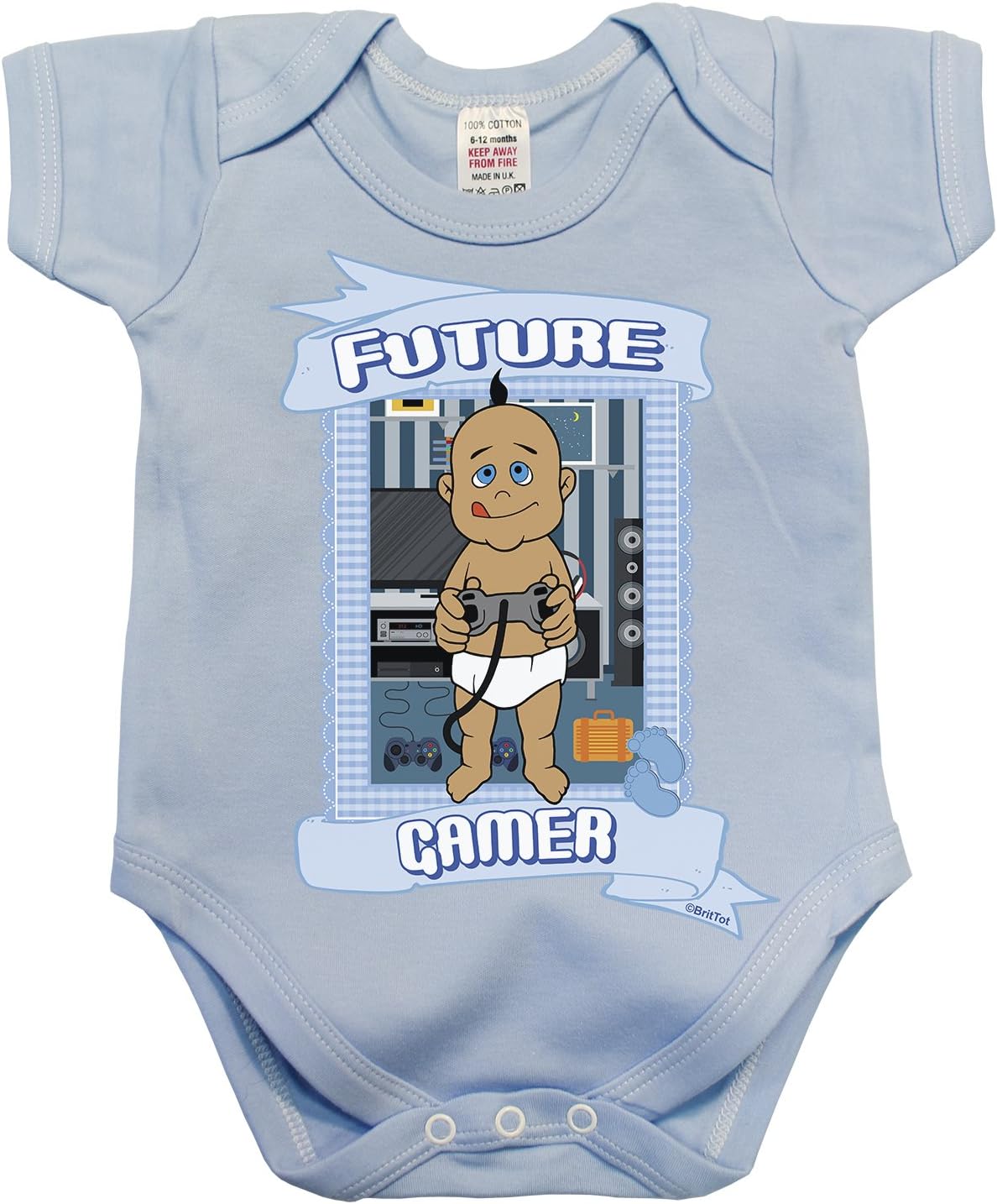 BritTot Baby Grow Future Gamer Funny Unique Boys Vest