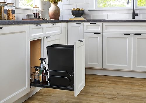 Miniatura 2 de Rev-A-Shelf 53WC-1535SCDM-113 - Armario de base de cocina individual de 35 cuartos de galón, contenedor de basura extraíble con toboganes de cierre
