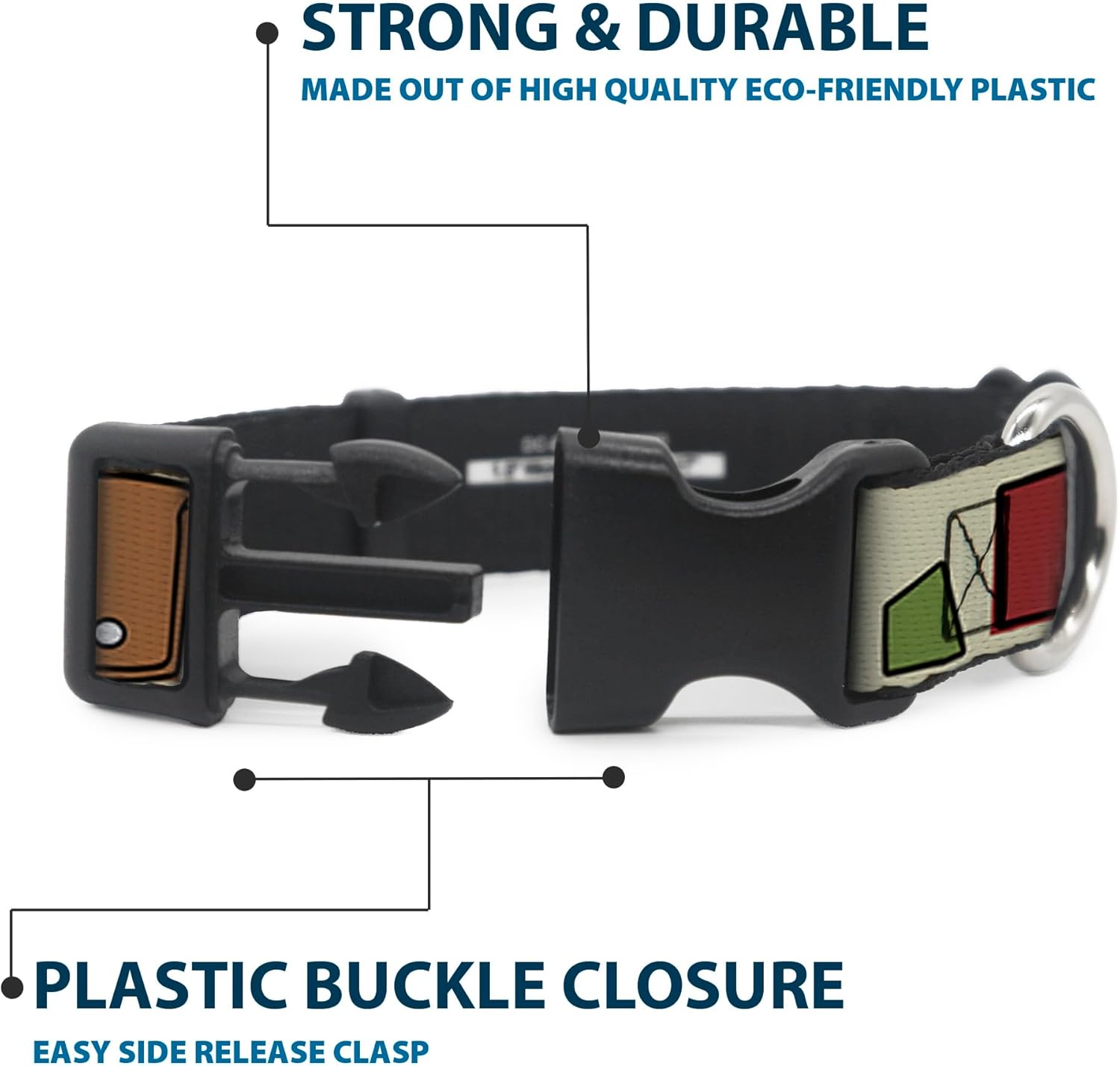 Star Wars Pet Collar, Dog Collar Plastic Buckle, Star Wars Boba Fett Utility Belt Bounding Tan, 13 to 17 Inches 1.5 Inch Wide