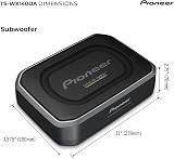 PIONEER Subwoofer attivo TS-WX140DA, subwoofer con alloggiamento con potenza massima di 170W, subwoofer 20x13 cm in alloggiamento MDF, nero, potenza di ingresso nominale 50 W, telecomando via cavo - 6