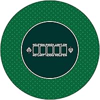 Vista 11 de nuveti Alfombrilla de póquer redonda de 61/79/119/140/160 cm para Texas Holdem Mesa de póquer portátil con diseño Art Deco para jugar cartas