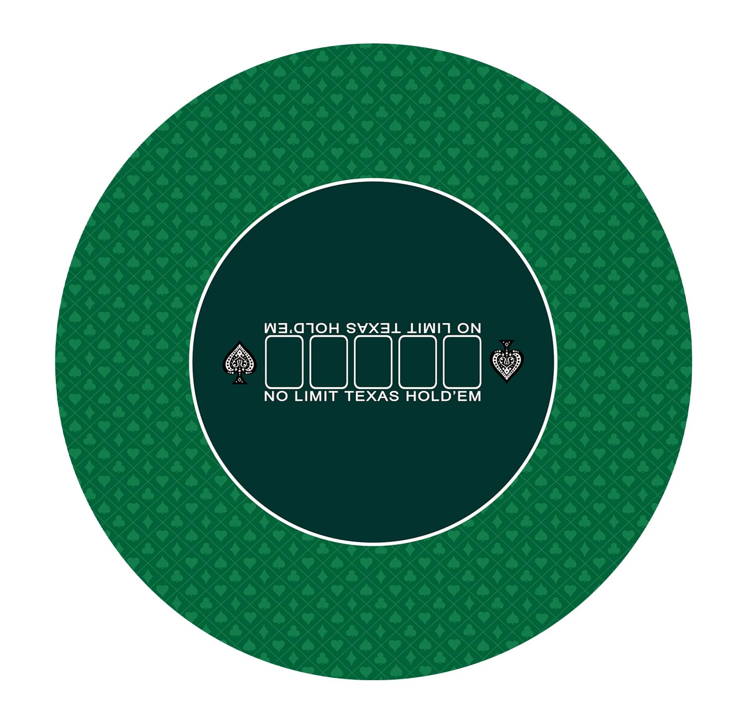 nuveti 24/39/63inch Round Poker Mat for Texas Holdem | Portable Poker Table Top with Art Deco Layout Print 6-8 Player Game Layout Mat to Play Cards, Poker Games, Blackjack, Casino