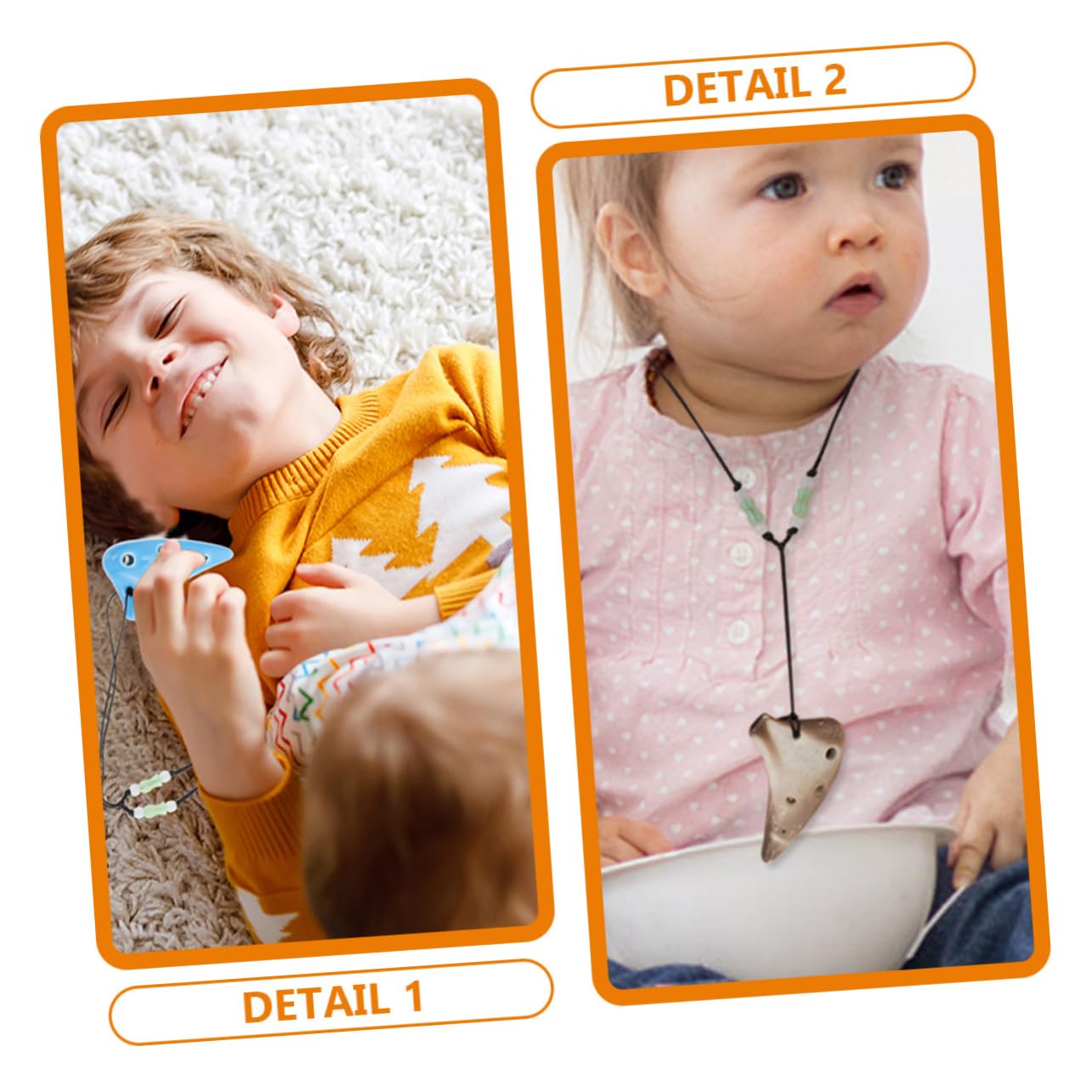 Toddmomy Professional 6-hole Ocarina Necklaces Boys and Girls' Practice Instrument Lightweight