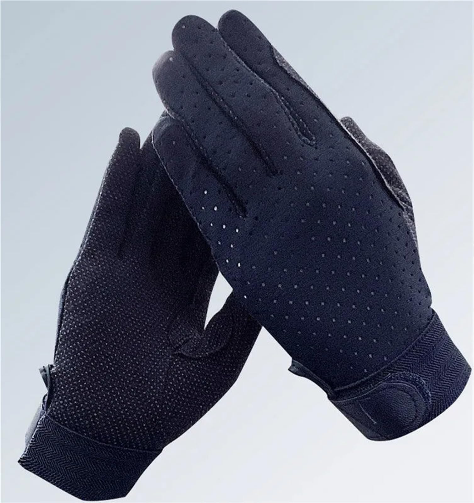 Guanti da Equitazione Guanti da Equitazione Traspiranti Antiscivolo Adulti Donna Uomo Attrezzatura for Cavaliere a Cavallo per L'Equitazione(Deep Blue,S)