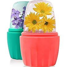 Evmliy 2Pack Ice Roller for Face, Qewro Silicone Facial Ice Mold to Brighten Skin Enhancing Natural Glow, Reusable Ice Roller for Face &amp; Eye Puffiness Relief, Roller Skin Care Freezer