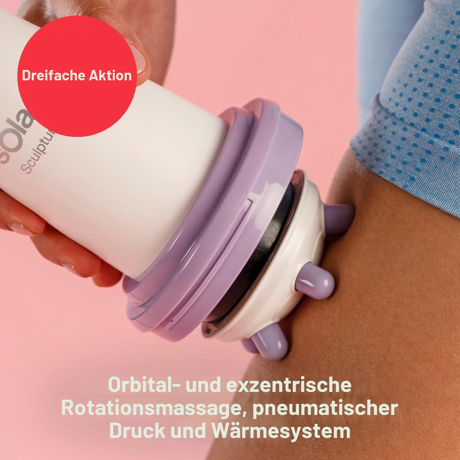 Solac - Anti-Cellulite-Massagegerät, Wärme, 6 Aufsätze