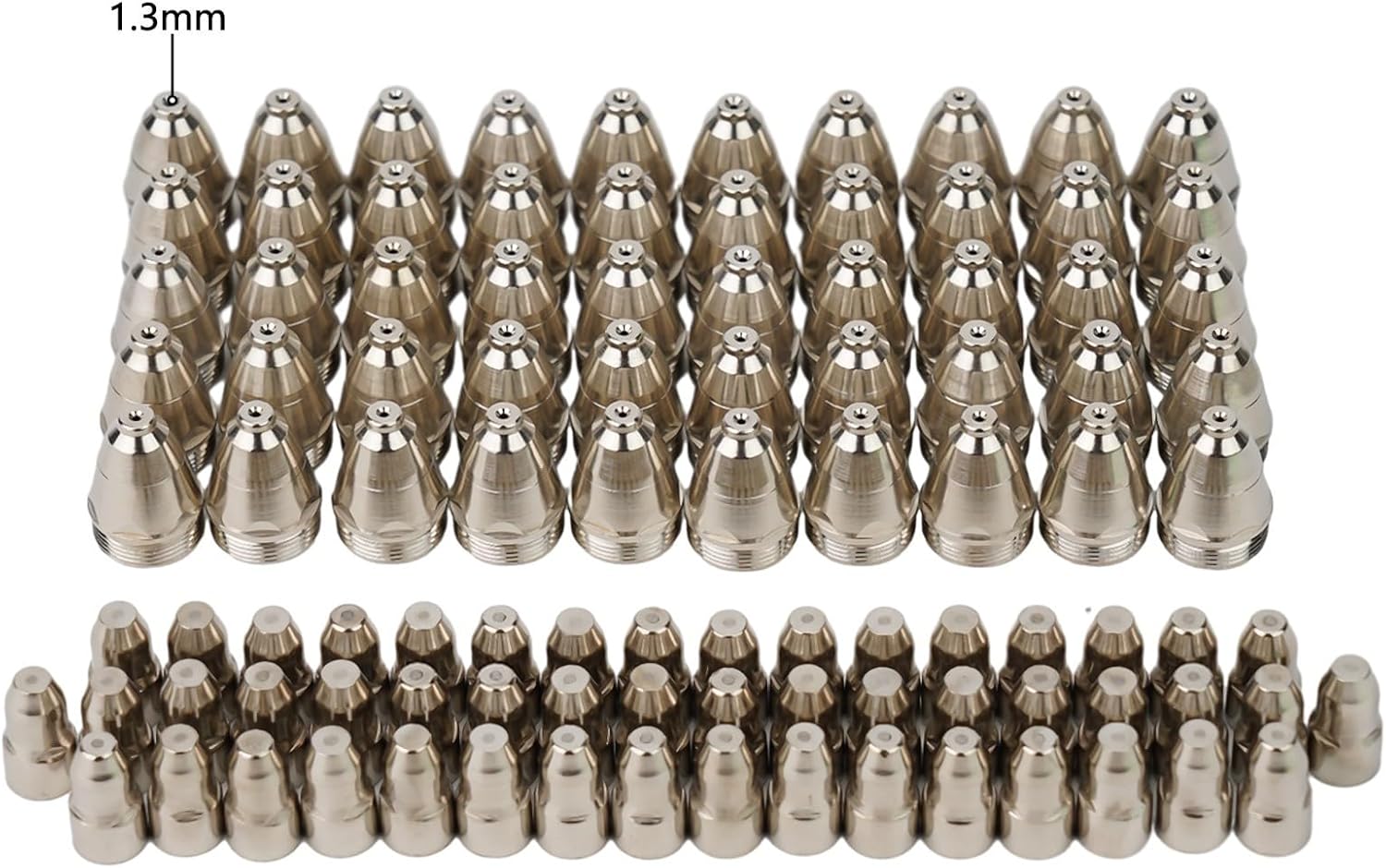 100PCS Plasma Consumables Kit with Electrodes Nozzle Tips 1.5mm Compatible with CUT Series Plasma Torch(1.5mm)