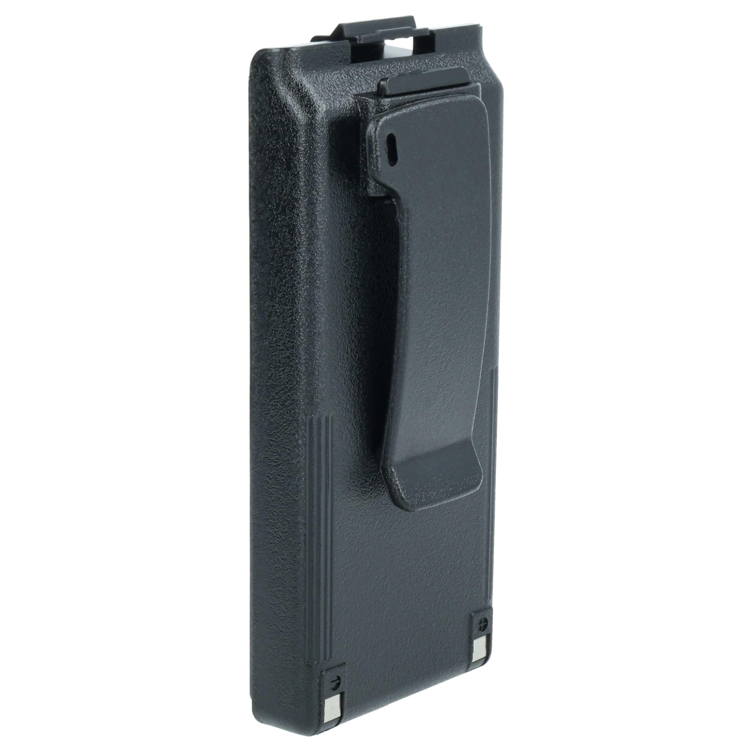 vhbw batteria sostituisce Icom BP-195, BP-196H, BP-196, BP-196R per radio (1650mAh, 9,6V, NiMH) + clip