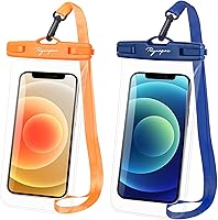 Vista 9 de Bolsa de teléfono impermeable - Funda para celular de 8.5 pulgadas a prueba de agua para viajes a la playa, artículos imprescindibles, soporte