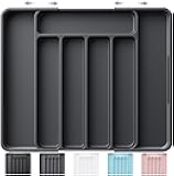 Kitsure Cutlery Drawer Organiser for Kitchen - Adjustable Cutlery Tray for Effortless Utensil Sorting, Versatile Kitchen Storage & Organisation Solution, 12.13