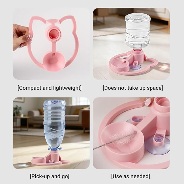 Foto 5 de 6 de Dispensador automático de Agua para Gatos, dispensador de Agua Seguro Antideslizante para Mascotas