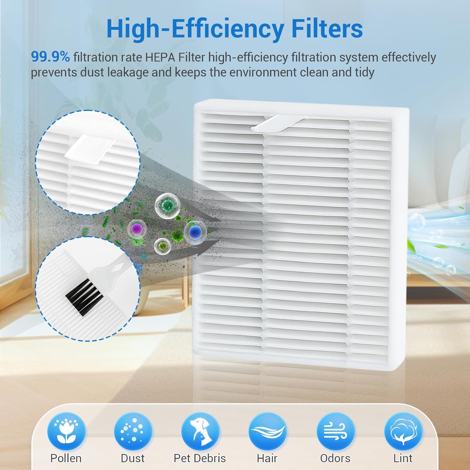 Q7 M5 plus Replacement Parts Accessories for Roborock Q7 M5+, Q7 L5+ Series Robot Vacuum Kit, 2 Main Brush, 6 Hepa Filter, 6 Mop Pads, 6 Side Brush, 6 Dust Bags,1 Screwdriver, 1 Clean Tool