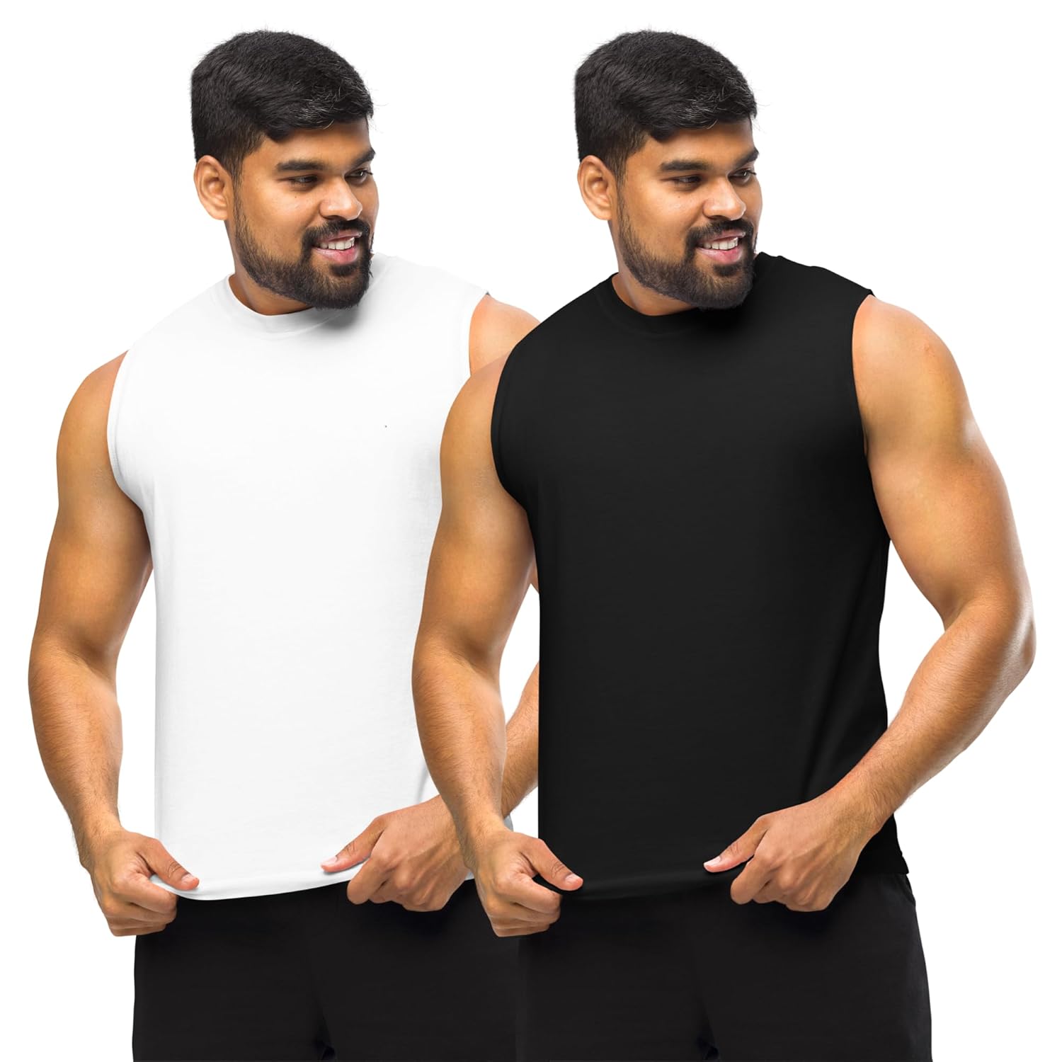 Prime Plus Sleeveless Tshirt for Men, Dry Fit Polyester Fabric, Extra Stretchable, Quick Dry Round Neck Tank Top Men, Gym Vest, Basketball Jersey, Sando for Men Gym Prime Plus Sleeveless Tshirt for Men, Dry Fit Polyester Fabric, Extra Stretchable, Quick Dry Round Neck Tank Top Men, Gym Vest, Basketball Jersey, Sando for Men Gym