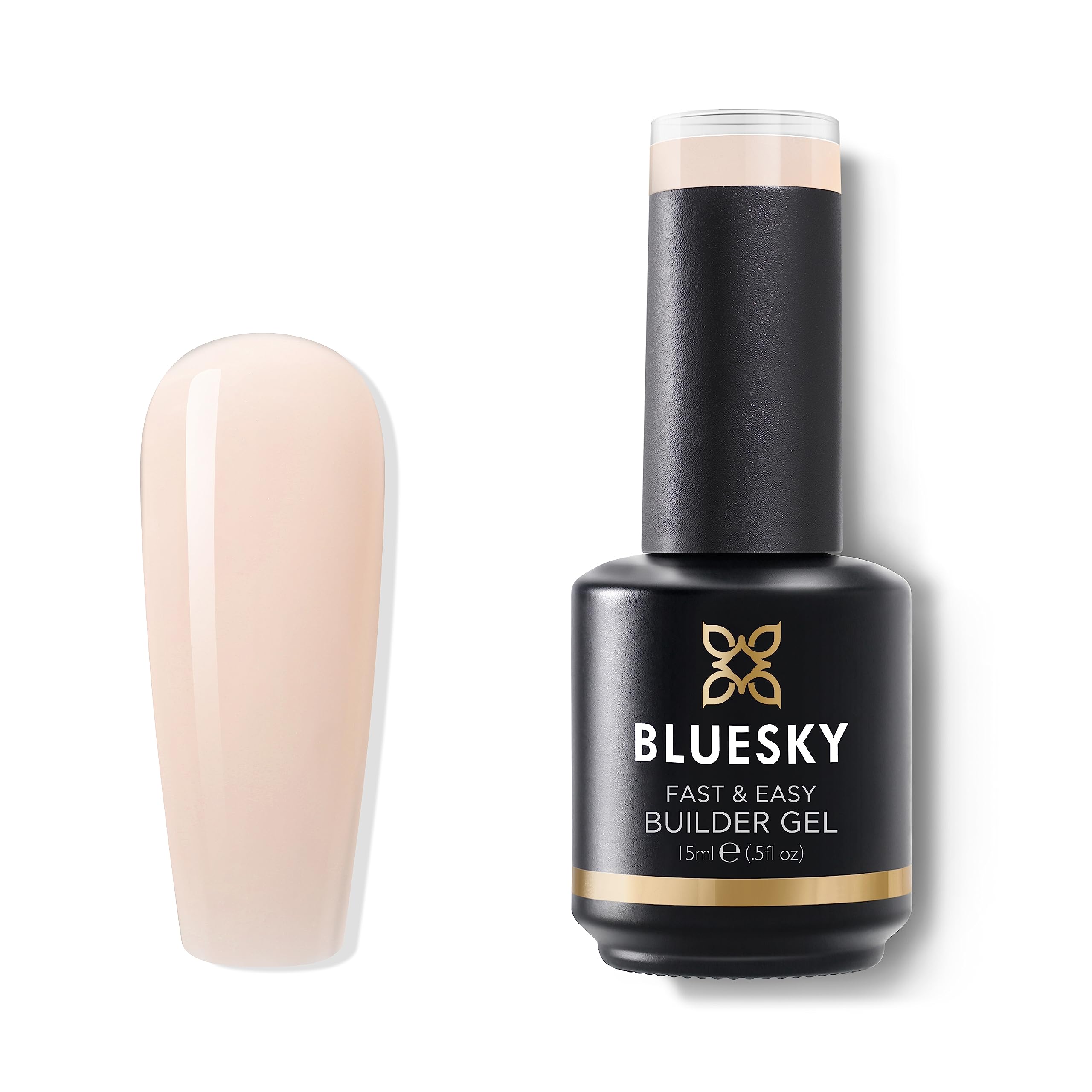 BLUESKY Fast & Easy Builder Gel, łatwe i oszczędzające czas przedłużenie paznokci, długa trwałość do 3 tygodni (LBA04 Pale 15 ml)
