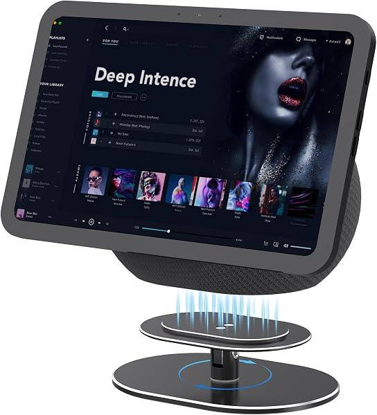 Mount - Versatile Aluminum Alloy Stand For Show 8/Show11 (2025 Release),360-Degree Rotation, Anti-Slip Table Stand Without Blocking Audio,Easy Installation for Desktop,Space Saving(Black) - 1