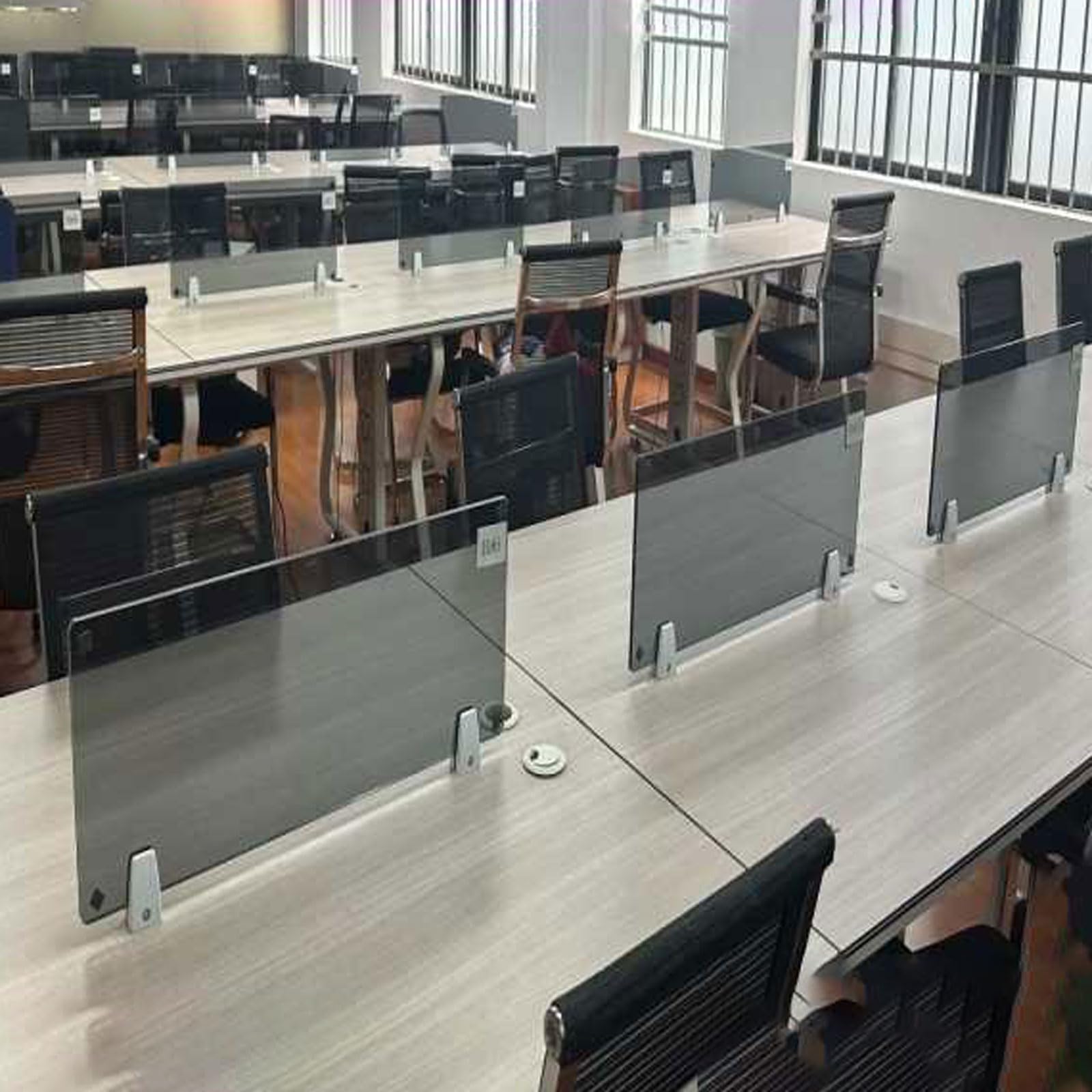 Panel acrílico de privacidad para oficina, divisor de escritorio para espacios de trabajo abiertos, escuelas y restaurantes, mejora la confidencialidad y la protección del lugar de trabajo