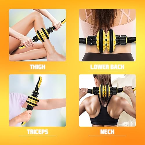 Miniatura 4 de Yes4All, Rodillo muscular premium con rodillo de espuma de 24 pulgadas para todos, rodillo de masaje avanzado para aliviar el dolor muscular con