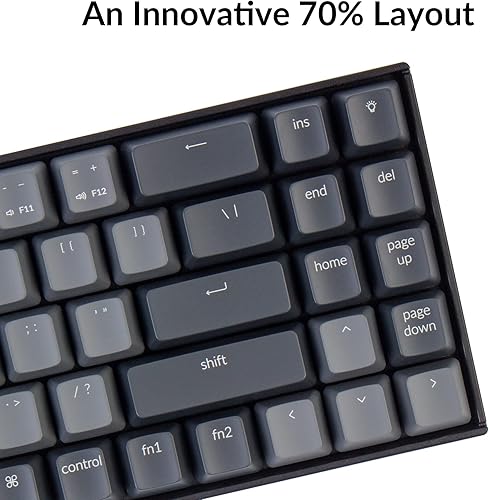 Miniatura 5 de Keychron K14 70% diseño 72 teclas Bluetooth inalámbricoUSB teclado mecánico para juegos para Mac con Gateron G Pro interruptor