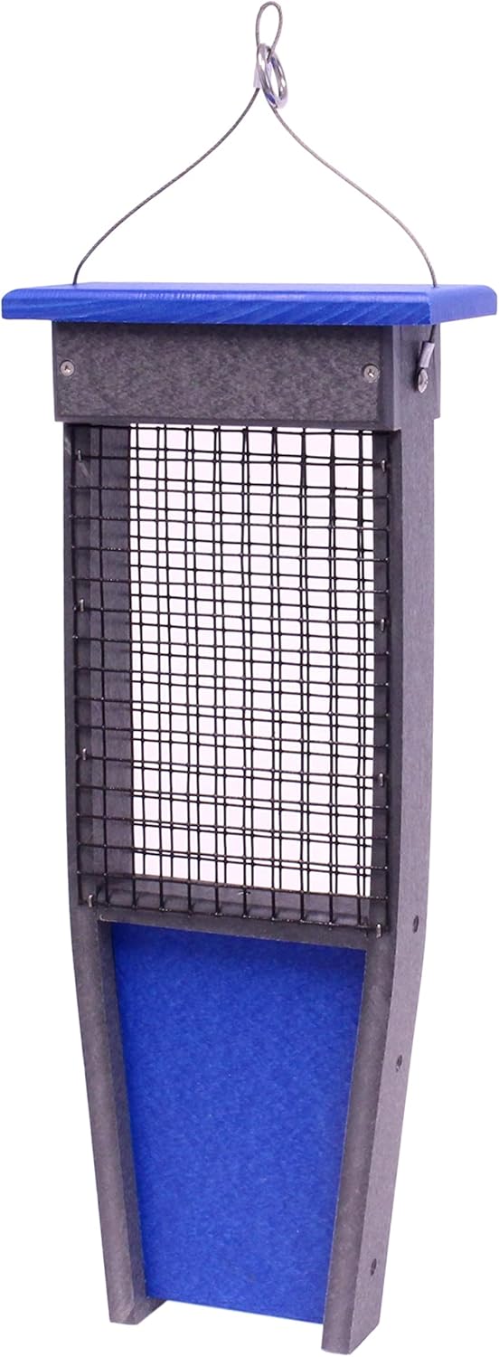 AmishToyBox.com Suet-Cake Bird Feeder - Designed for Pileated Woodpeckers, Nuthatches and Flickers (Black and Red)