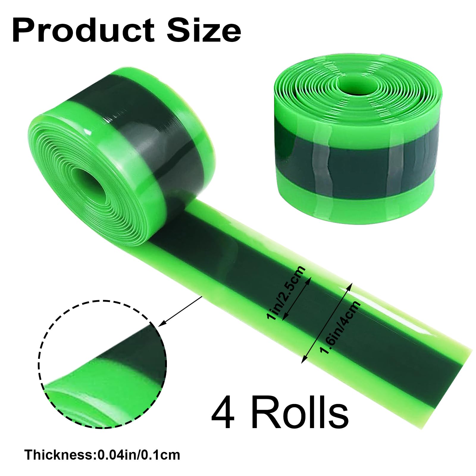 4 rollos de forro para neumáticos de bicicleta, protector plano de tubo interior para bicicleta que ayuda a prevenir pinchazos y pinchazos, compatible con el tubo interior del neumático con forro de