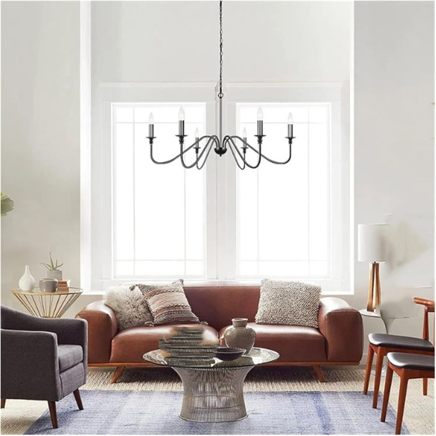Simple Pendant Light, Living Room, Dining Room, Iron Candle Light,luminaire