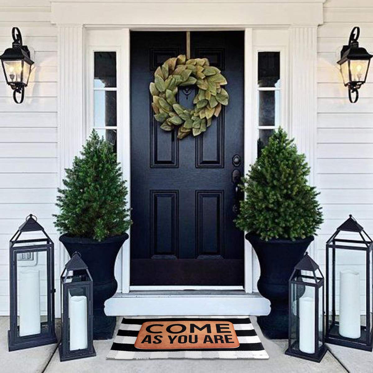 Buy Buffalo Check Outdoor Rug(35.4"x23.6"), LIFEI Farmhouse Doormat