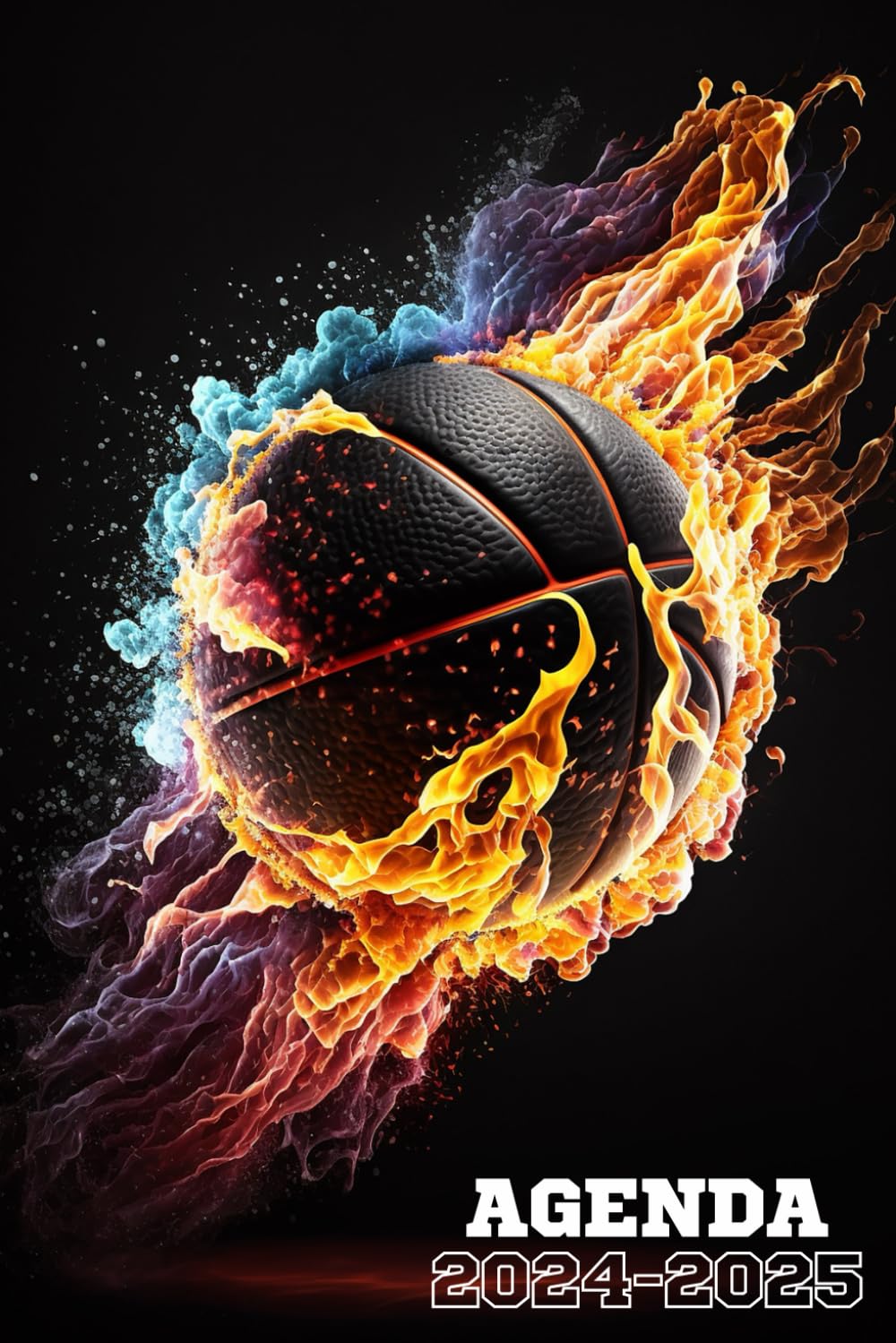Agenda Scolaire 2024 2025: Planificateur Scolaire Journalier - Couverture à thème Basketball pour les élèves du primaire, collège et lycée.