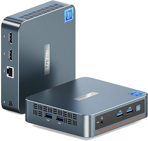 Miniatura 2 de Mini PC WI-4 con CPU Intel N5105 (2.9 GHz), 8 GB de RAM DDR4 y 256 GB M.2 2280 SSD Mini computadora de escritorio, BT4.0, WiFi dual, puertos 4K HD