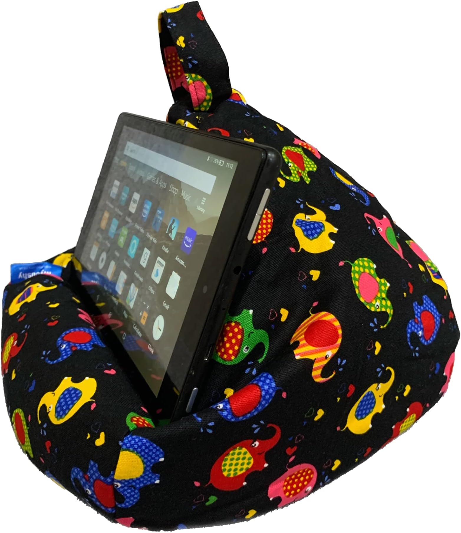 Tablet Pillow Holder Elephants Black Tablets Phones eReaders Books Universal Lightweight Washable