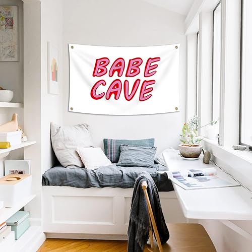 Miniatura 3 de Bandera de cueva de bebé de 3 x 5 pies, divertido póster duradero, bandera de pared de cueva de hombre con 4 ojales de latón. Esta hermosa bandera