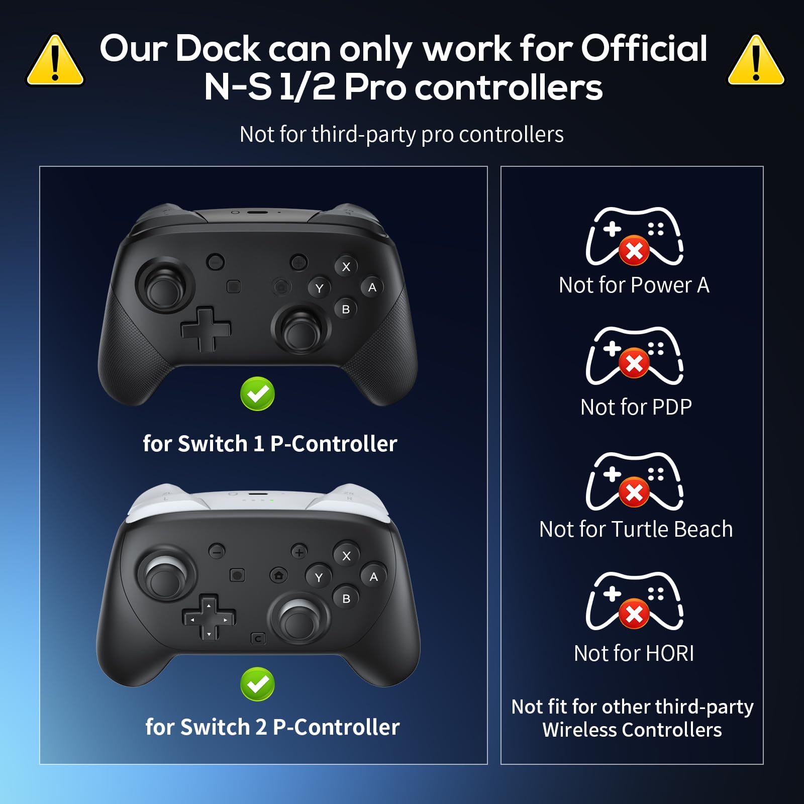 FASTSNAIL Ladestation kompatibel mit Switch 2 für Joycon 2, Ladehalterung für Switch 1/2 Pro Controller, Ladeständer für Joycon 2 & Pro Controller mit Ladestandanzeige und USB-Kabel