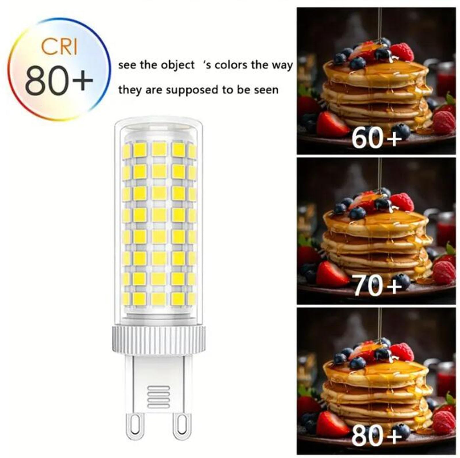 Bombilla LED G9 12w Equivalente 100w Bombillas Iluminación Ahorro Energético Para Lámparas Araña Lámparas Techo Lámparas Suspensión Lámparas Escritorio(G9 12W Cool White 6000k,6pcs)
