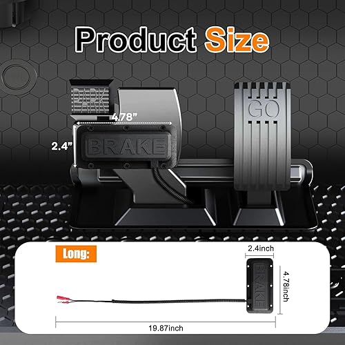 Miniatura 6 de Interruptor de luz de freno de carrito de golf Interruptor de pastilla de freno Montaje de pedal para carritos de golf Club Car EZGO Yamaha