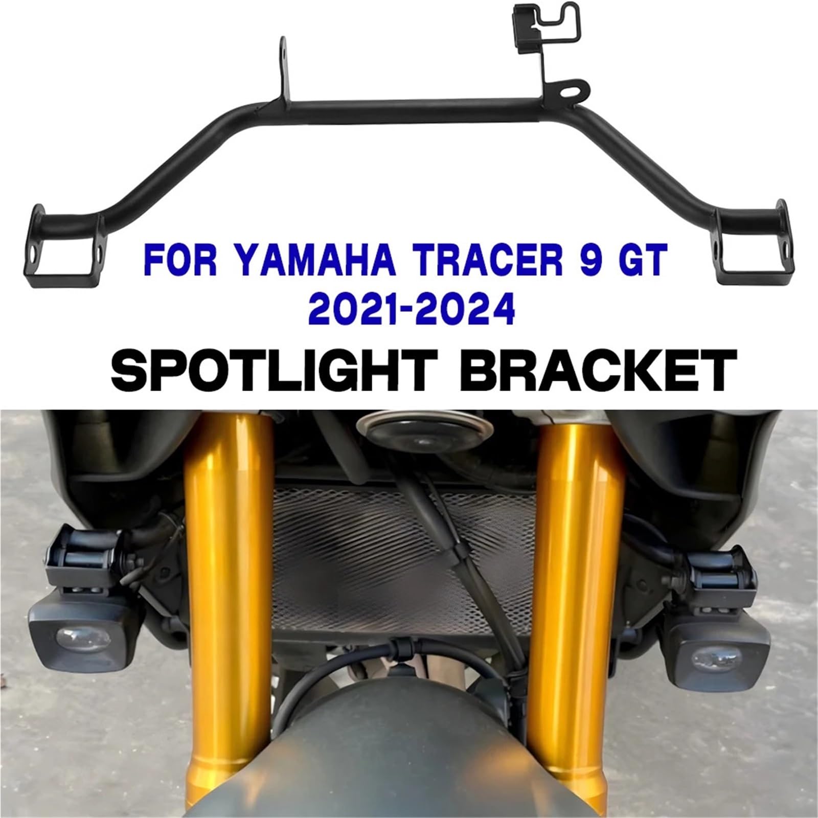 Pasuje do YAMAHA Tracer 9 GT Tracer 9 GT 2021-2024 Akcesoria motocyklowe Aluminiowa lampa przeciwmgielna Rozszerzenie reflektora uchwyt do reflektorów motocyklowych uchwyt montażu