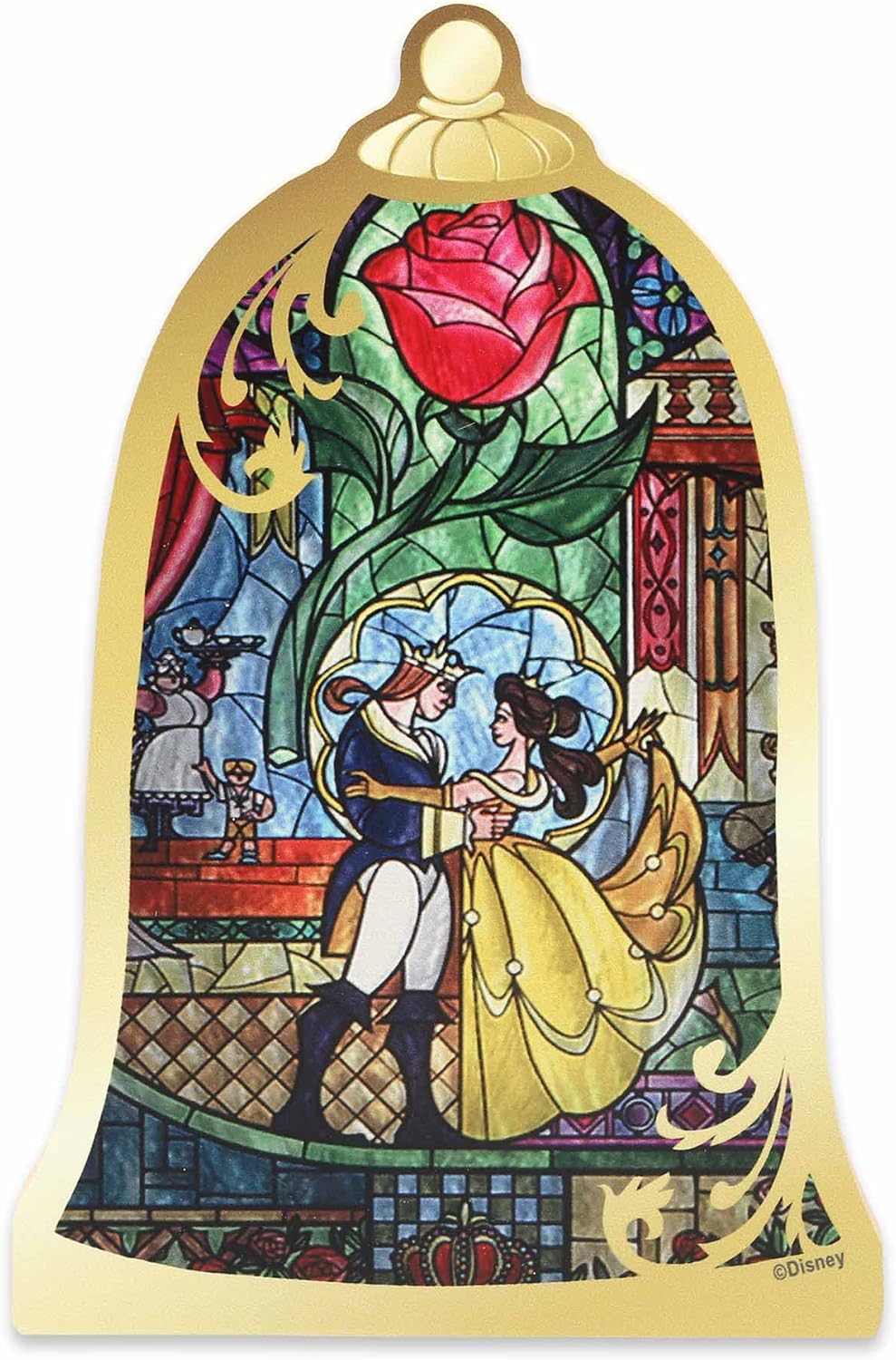 Disney Beauty and The Beast Stained Glass Shelf Sitter Decor – Chunky Wood Tabletop Decoration Featuring Belle and the Beast Disney Beauty and The Beast Stained Glass Shelf Sitter Decor – Chunky Wood Tabletop Decoration Featuring Belle and the Beast