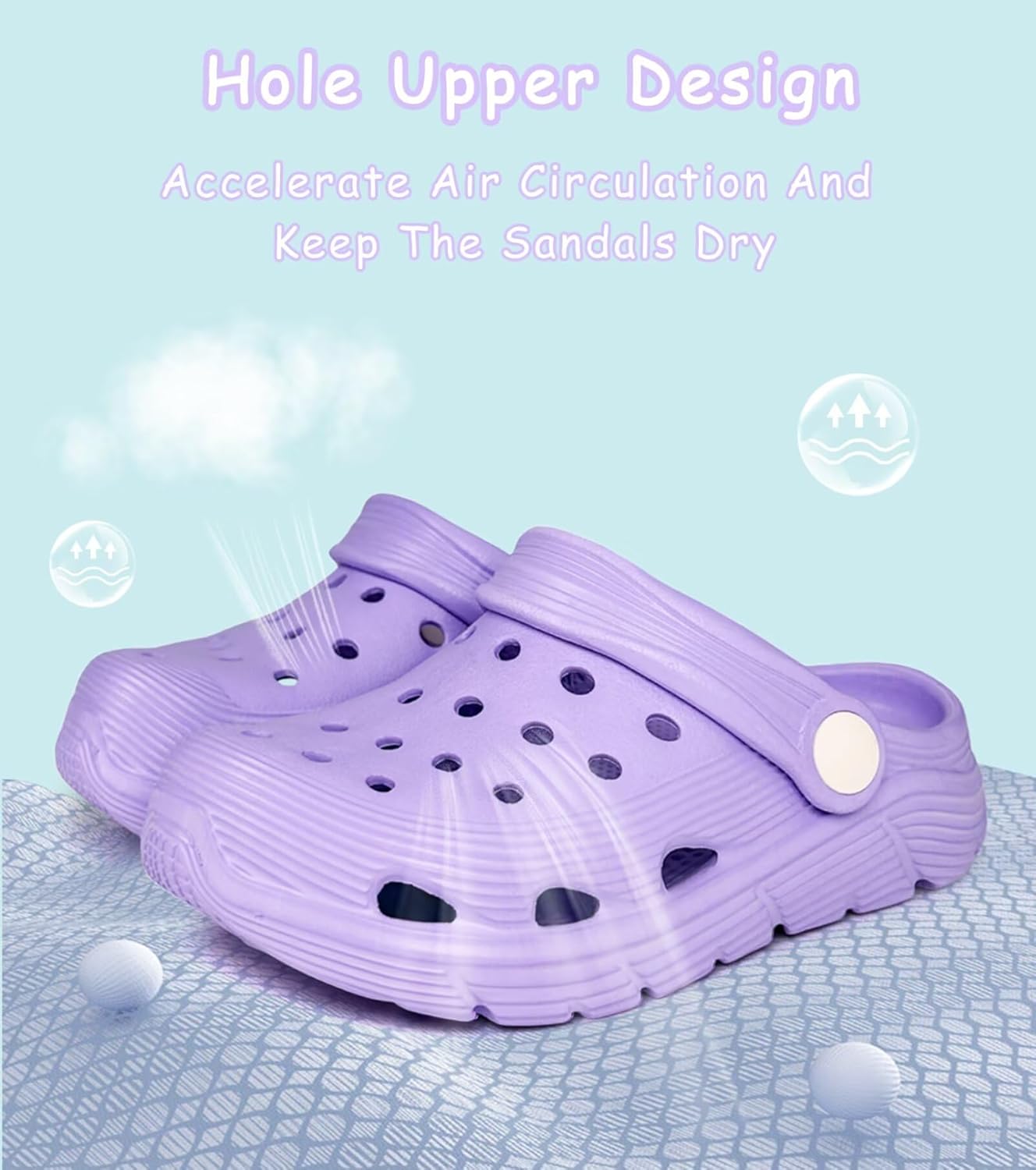Toddler Kids Garden Clog Slip On Slide Sandals Beach Water Shoes - Image 5