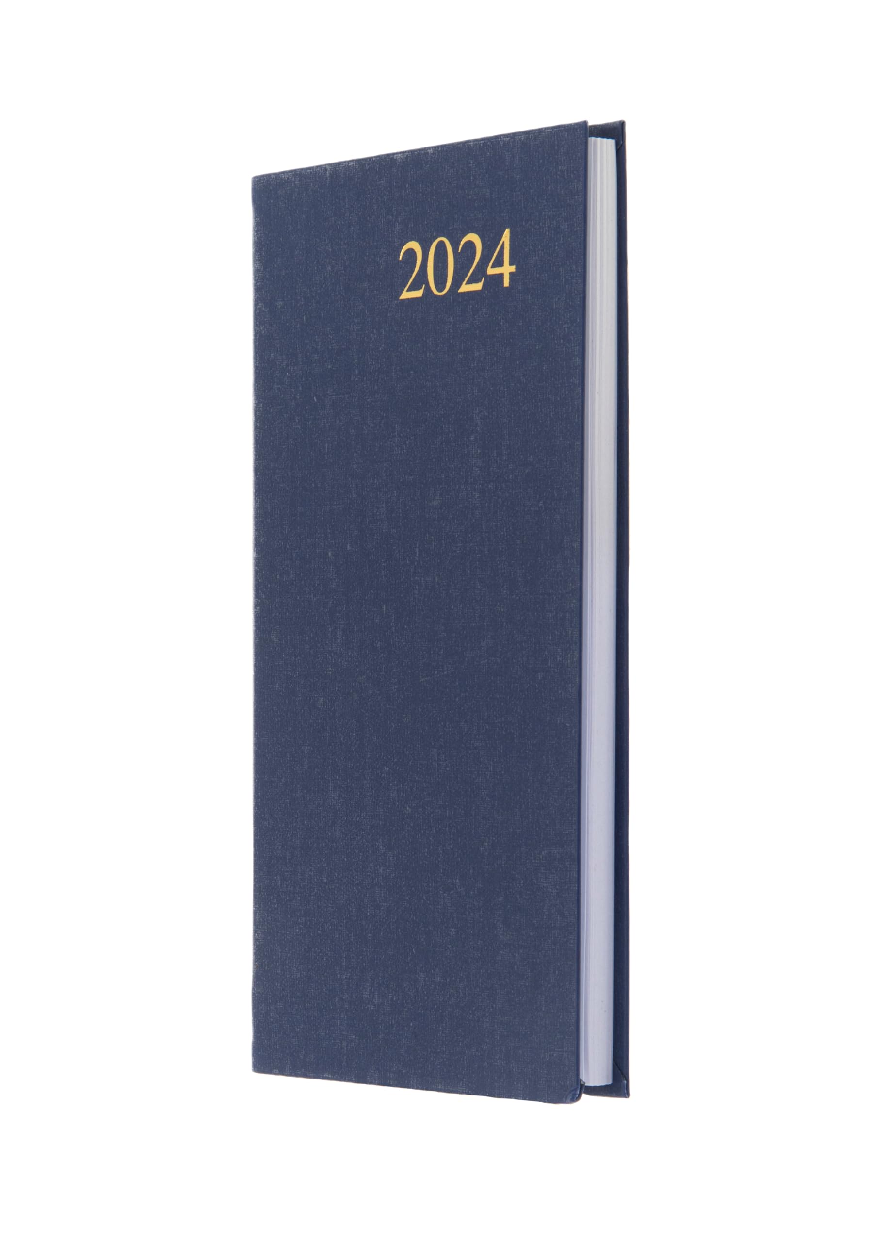 Collins - Agenda semanal de bolsillo 2024, ecológica, papel reciclado y totalmente reciclable, agenda diaria 2024, cubierta flexible suave al tacto, calendario de bolsillo pequeño 2024 (azul marino)