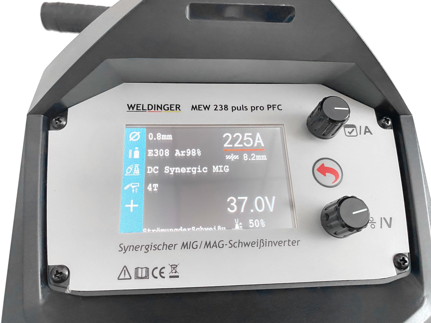WELDINGER MEW 238 puls pro PFC synergischer MIG/MAG-Schweißinverter