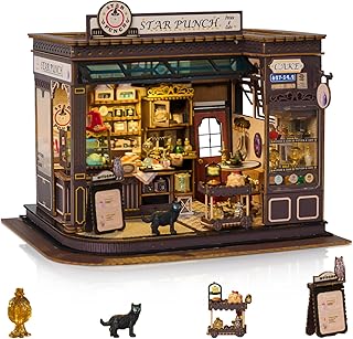 Cuteefun DIY Miniatur-Haus Bausatz für Erwachsene zum Bauen von DIY Handwerkshaus Modellbausatz mit Möbel und Werkzeug Machen Sie Ihr eigenes kreatives Geschenk (Zauberladen)